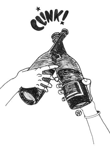 CHEERS Illustration for zine.